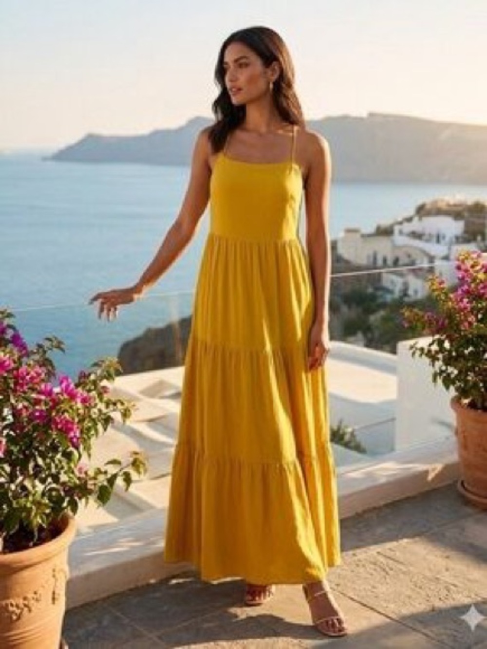 LOFT Beach Tiered Maxi Dress Size L